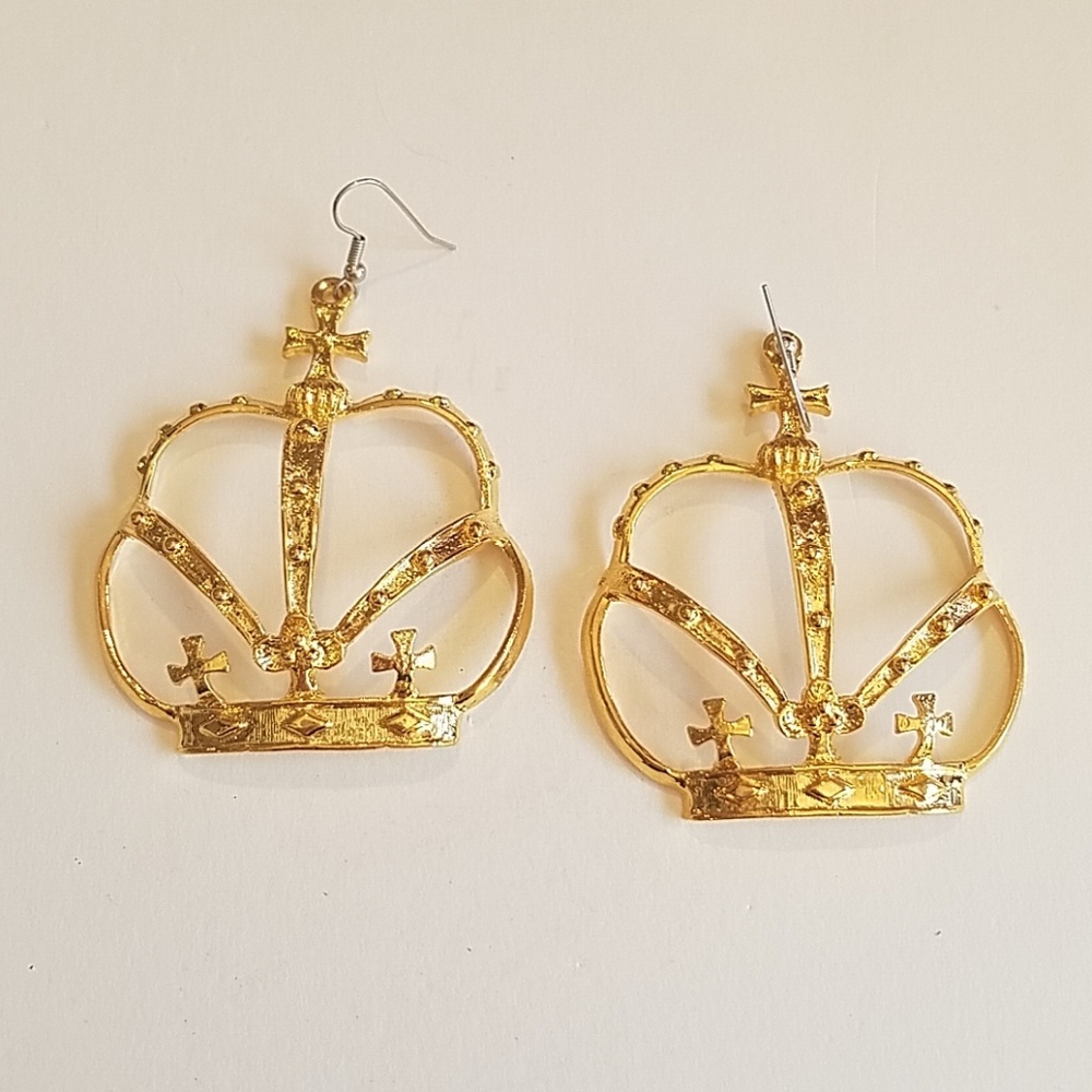 Gasoline GLAMOUR crown earrings gold